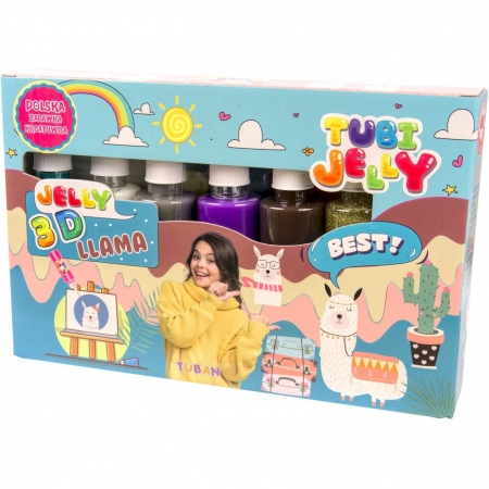 Pasta, lut si nisip modelabil - Set Tubi Jelly cu 6 culori - Lama Tuban TU3327