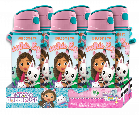 STICLA DE APA, ALUMINIU, CUREA, 600 ML Gabby's Dollhouse [1]