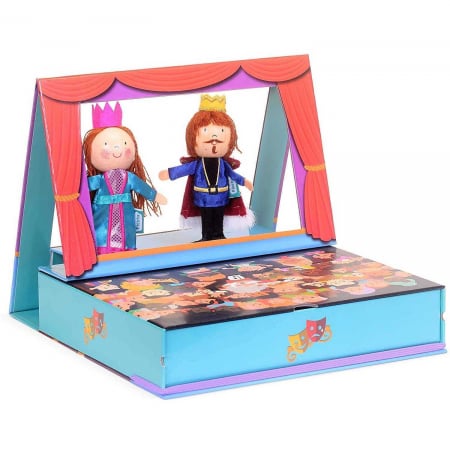 Teatru pop-up cu 2 marionete de deget incluse, 25x21 cm Fiesta Crafts FCT-3039 [1]