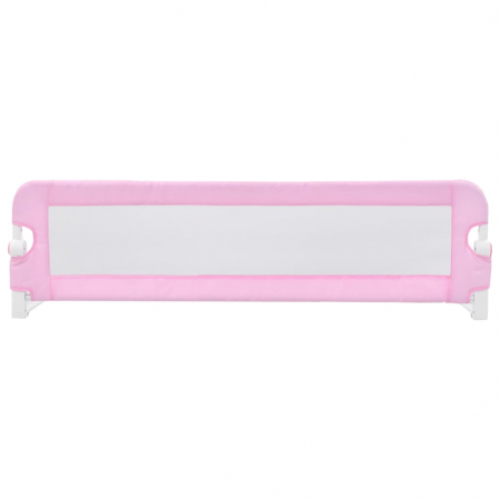 vidaXL Balustradă de protecție pat copii, roz, 120 x 42 cm, poliester [2]