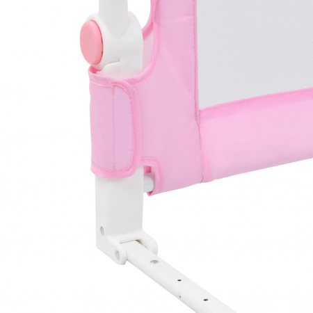 vidaXL Balustradă de protecție pat copii, roz, 120 x 42 cm, poliester [5]