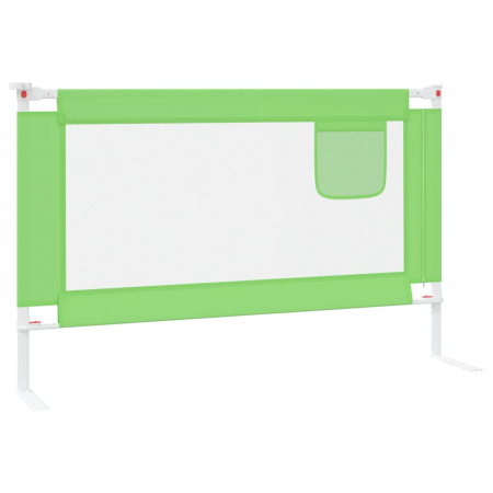 vidaXL Balustradă de protecție pat copii, verde, 120x25 cm, textil [3]