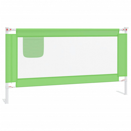 vidaXL Balustradă de protecție pat copii, verde, 160x25 cm, textil [1]
