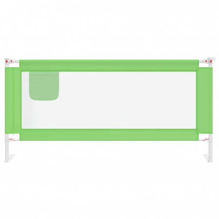 vidaXL Balustradă de protecție pat copii, verde, 190x25 cm, textil [2]