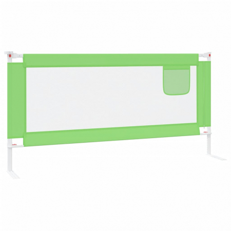vidaXL Balustradă de protecție pat copii, verde, 190x25 cm, textil [3]