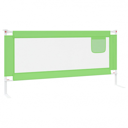 vidaXL Balustradă de protecție pat copii, verde, 200x25 cm, textil [3]