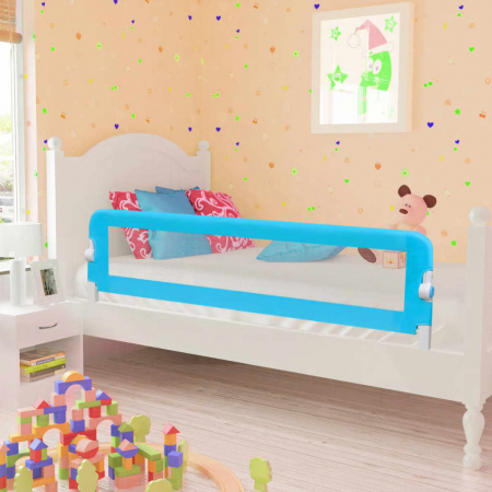 vidaXL Balustradă de Siguranța pentru pat copil, albastru, 150x42 cm [0]