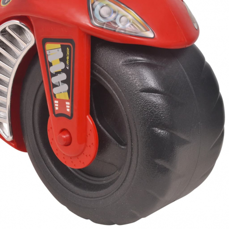 vidaXL Motocicletă fără pedale din plastic pentru copii, roșu [5]