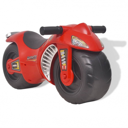 vidaXL Motocicletă fără pedale din plastic pentru copii, roșu [0]