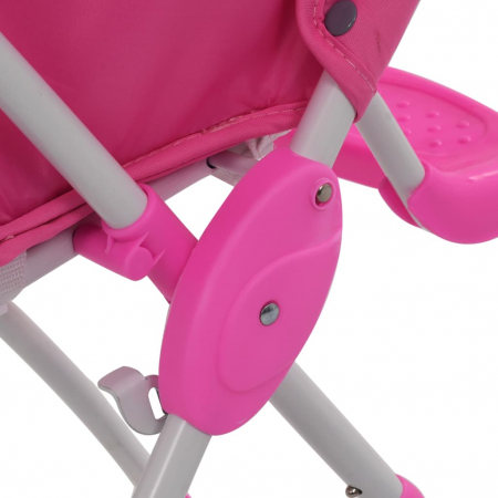 vidaXL Scaun de masă înalt pentru copii, roz și alb  [7]