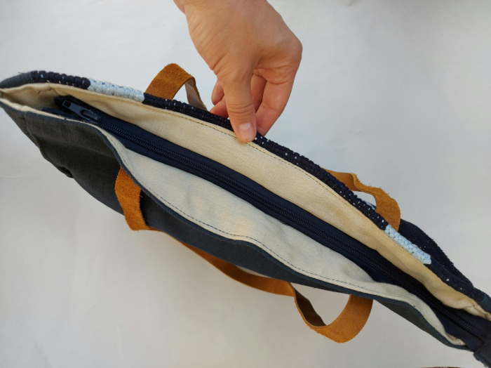 Geanta handmade de umar model bleu jeans reciclat [5]