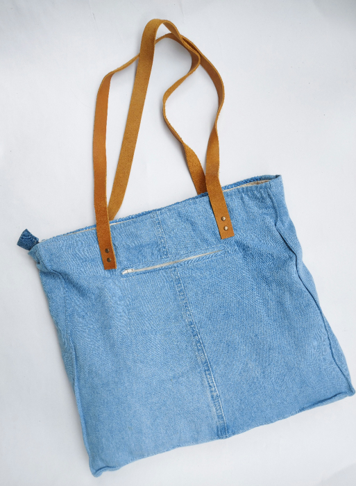 Geanta handmade de umar model bleu jeans reciclat [3]