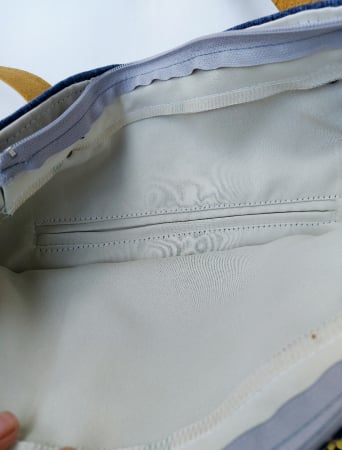 Geanta handmade de umar jeans reciclat multicolora alba [1]