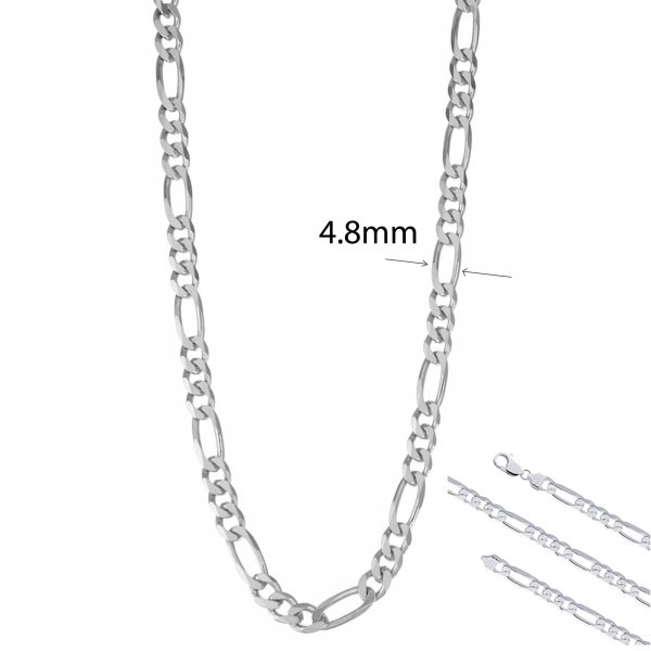 Lant Argint Figaro-hollow, cod 2404 [1]