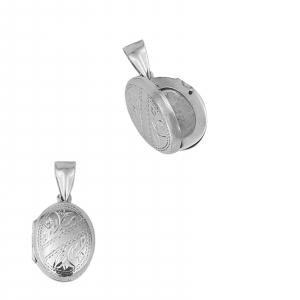 Medalion Argint 925% care se deschide, de forma ovala [1]