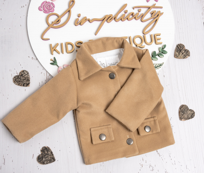 Palton baietei Carol Beige [5]