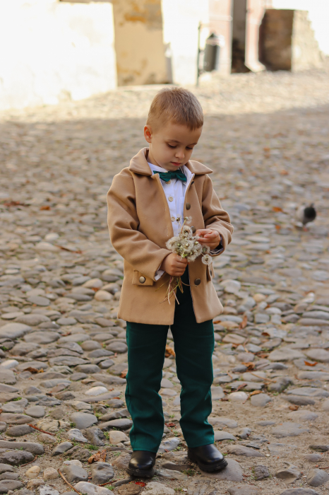 Palton baietei Carol Beige [7]