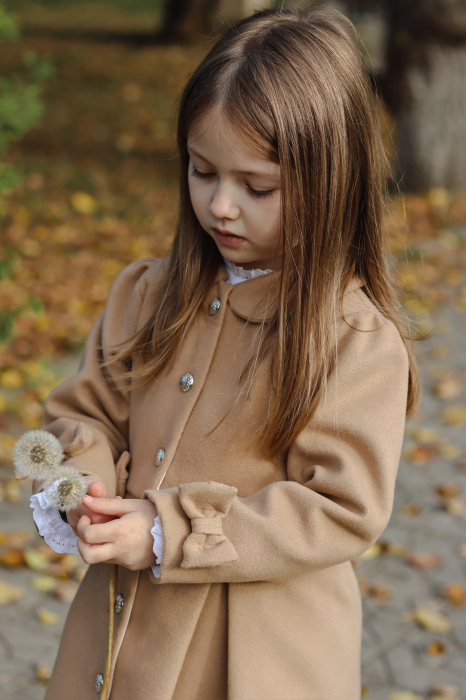 Palton fetite Amelie Beige [2]