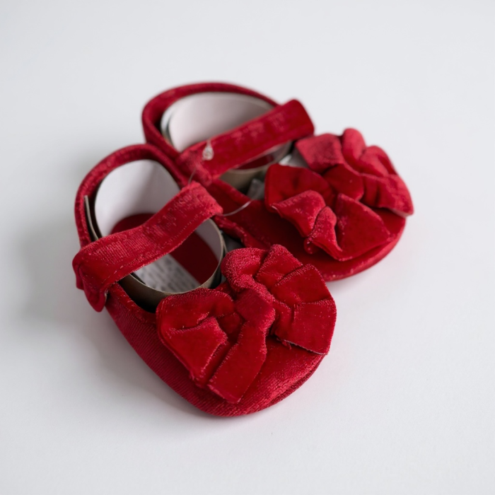 Pantofi fetite catifea rosu [1]