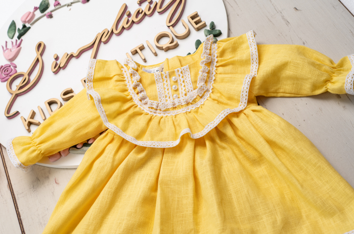 Rochie fetite Avery - Galben [3]
