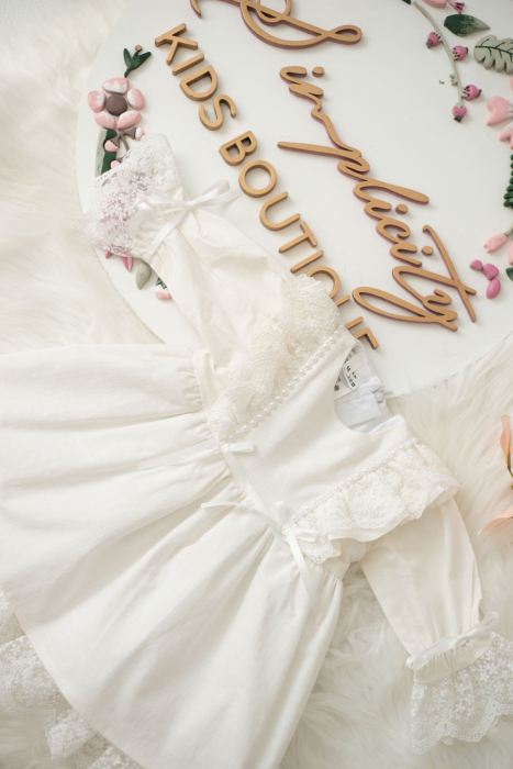Rochie fetite botez din in Ivory [4]