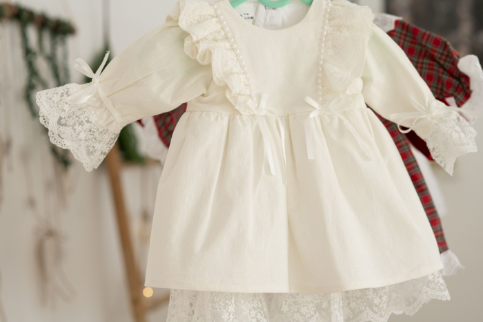 Rochie fetite botez din in Ivory [2]