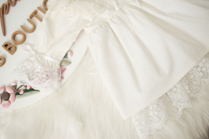 Rochie fetite botez din in Ivory [3]