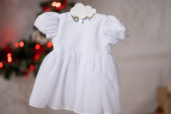 Rochie botez fetite Milla alba [2]