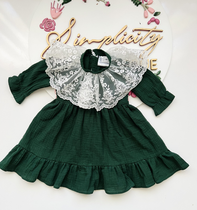 Rochie fetite Muselina Green [3]