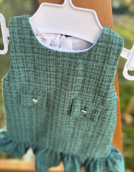 Sarafan fetite stofa verde [2]