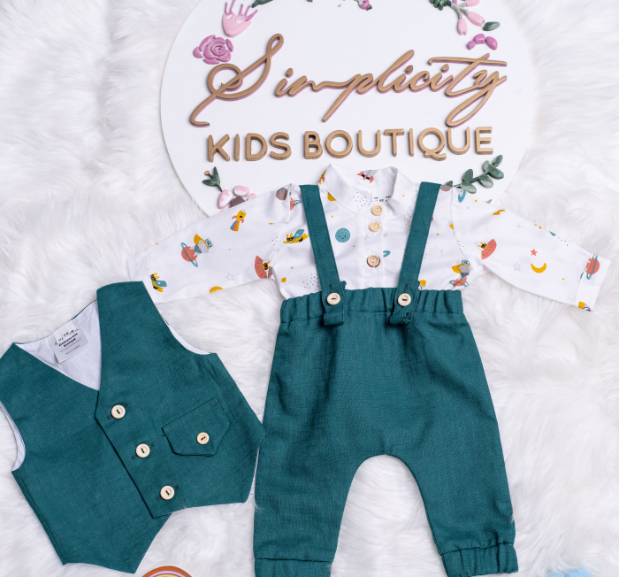 Set botez baietei Space - Verde [4]