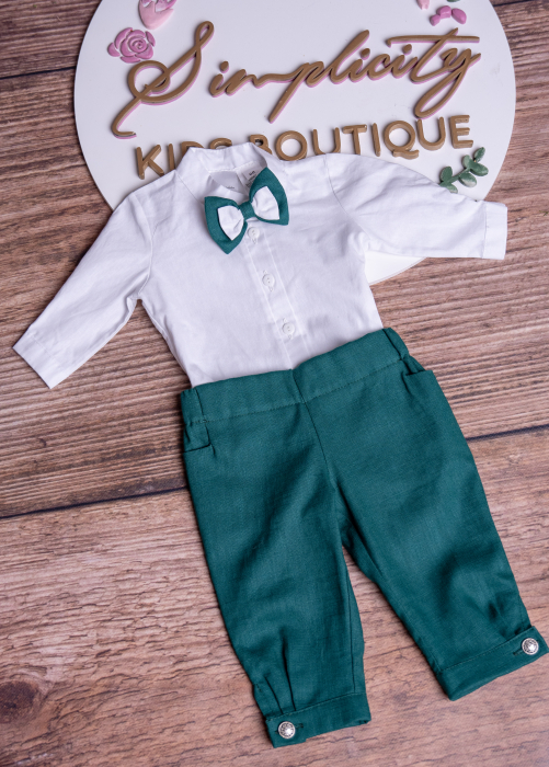 Set botez baieti Darius verde [2]
