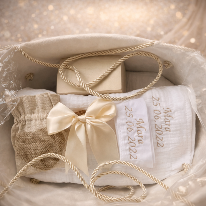 Trusou botez Luxury Beige cu funda [2]