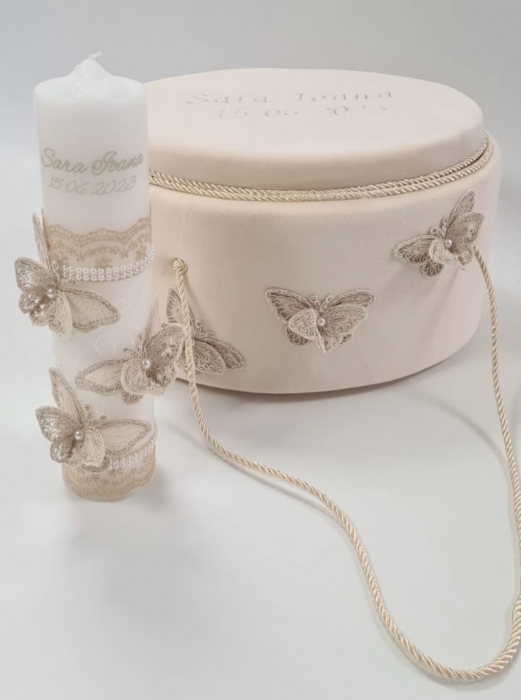 Trusou botez Luxury Beige Butterfly [2]