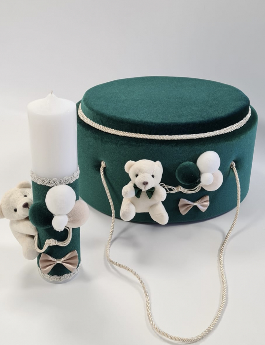 Trusou botez Luxury Green Bear [3]