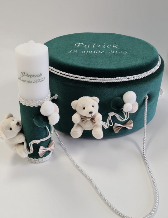 Trusou botez Luxury Green Bear [2]