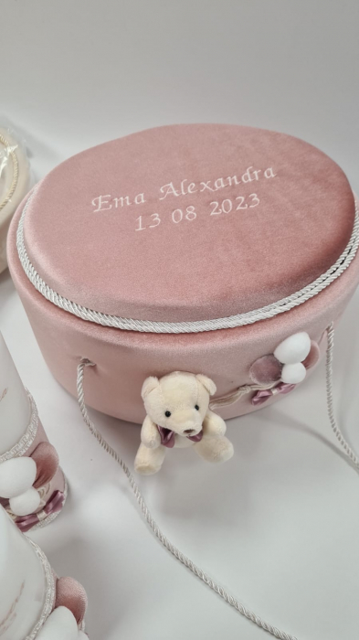 Trusou botez Luxury Pink Bear [2]