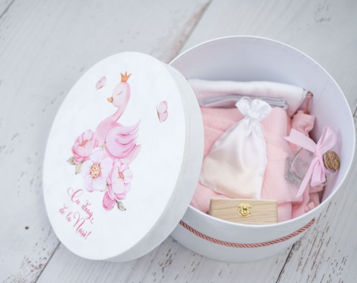 Trusou botez Swan pink [3]