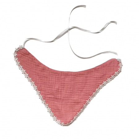 Bentite si incaltaminte - Bavetica din muselina Old Pink