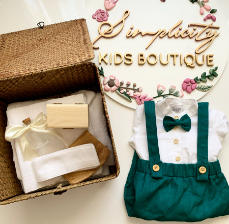 Trusouri de Botez - Trusou pentru botez + Costum Green
