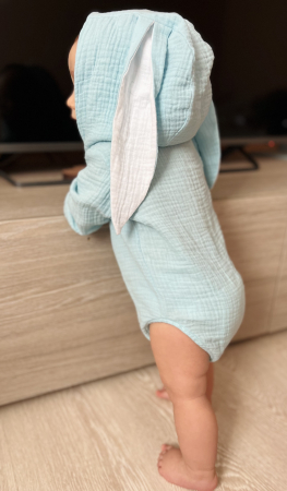 Colectia Bunny - Body Bunny Muselina Blue
