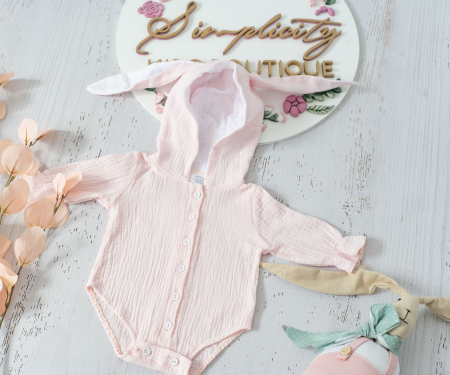Colectia Bunny - Body Bunny Muselina pink