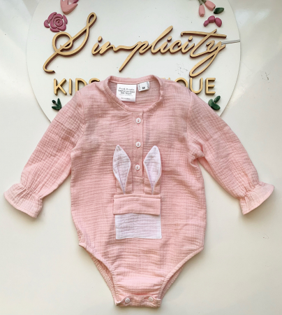 Body si camasi - Body Bunny Pink