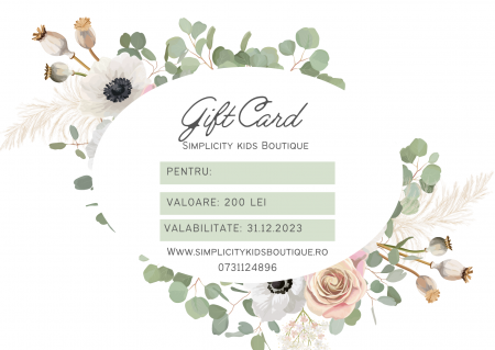 Carduri cadou - Card cadou 200 lei