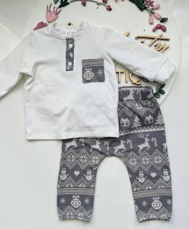 Compleuri - Compleu baieti Christmas Grey
