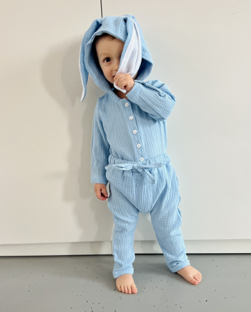 Colectia Bunny - Compleu Bunny Muselina Blue