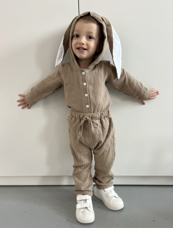 Colectia Bunny - Compleu Bunny Muselina Beige
