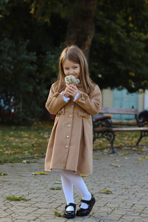 Fetite  - Palton fetite Amelie Beige
