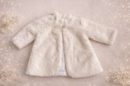Palton fetite din blanita alba [1]