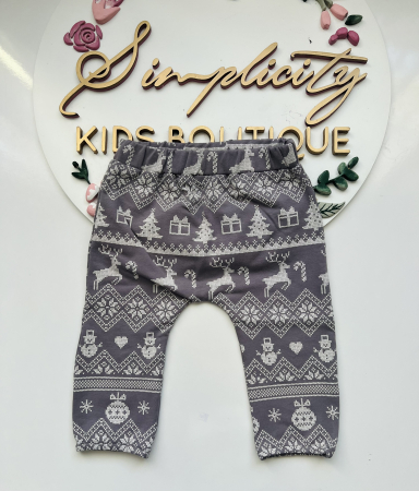 SPECIAL PRICE - Pantaloni baieti Christmas Grey